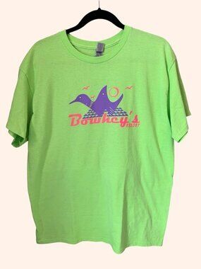 Route 64 Lavigne Ontario Bowhey Resort Graphic Tee Neon Green | Large
